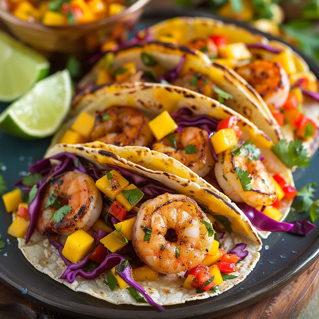 Minute Shrimp Tacos: Quick Recipe with Tropical Mango Salsa